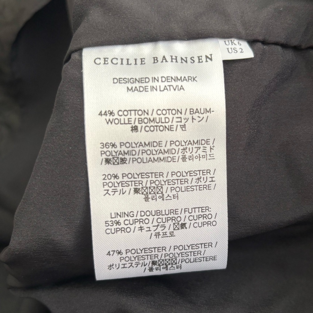 NWT Cecilie Bahnsen Gigi matelassé-effect skirt Size 2 Black - Picture 10 of 13